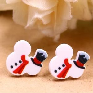 Mickey Mouse Snowman Earrings